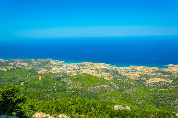 Aerial view of seaside of Karpaz peninsula on Cypru - Фото, зображення
