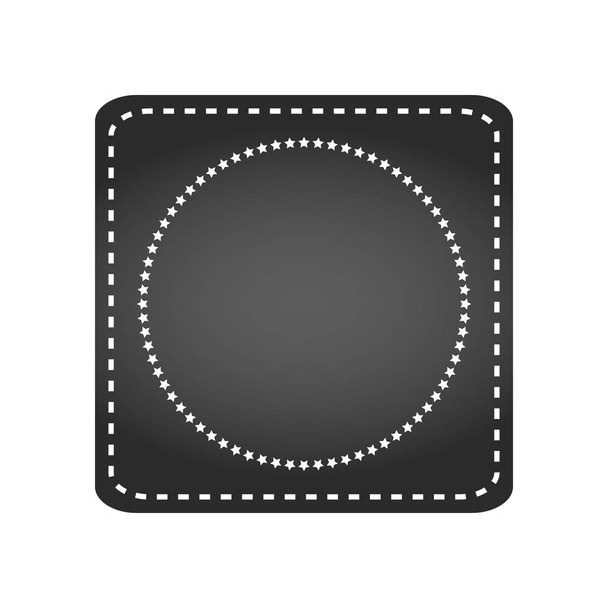 Ruban noir brodé timbre isolé sur blanc. Peut être utilisé pour bannière, prix, vente, icône, logo, étiquette, etc. Illustration vectorielle
 - Vecteur, image