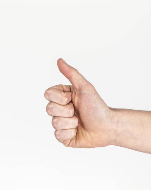 thumbs up sign isolated on white background - Fotoğraf, Görsel