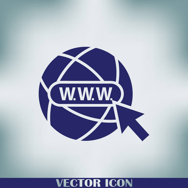 Web sitesi simge. vektör küre simgesi - Vektör, Görsel