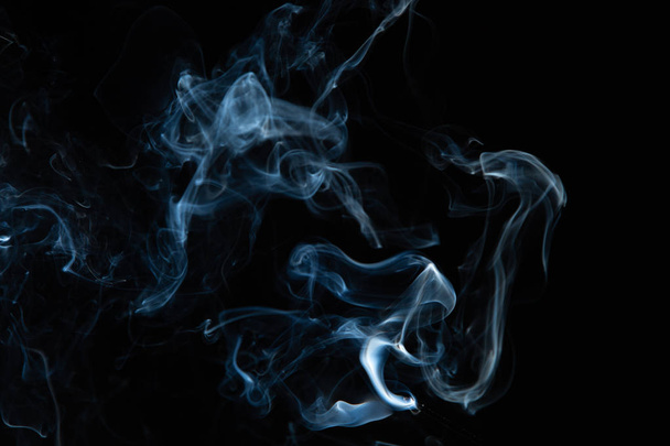 Fehér füst fekete háttér - Fotó, kép