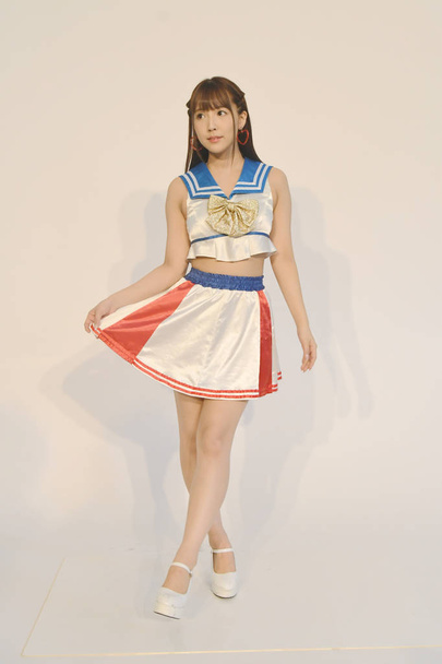 Japanese AV star Yua Mikami, a former member of Japanese idol girl group SKE48 Team S, poses during a photo shoot event in Shanghai, China, 24 August 2017. - Foto, Imagen