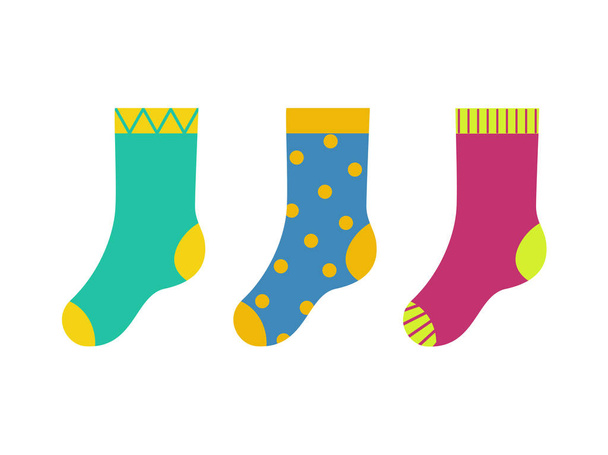 Socks cartoon illustration isolated on white background for children color  book Stock Vector