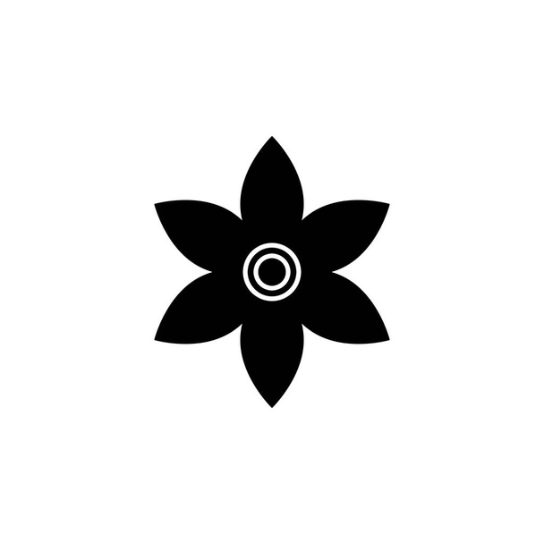 花アイコンのベクトル、白い背景で隔離トレンディなフラット スタイルで花のベクトル図 - ベクター画像