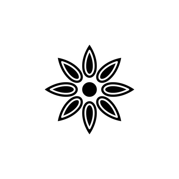 Λουλούδι εικονίδιο διάνυσμα, σε μοντέρνο στυλ επίπεδη που απομονώνονται σε λευκό φόντο. Εικονογράφηση διάνυσμα λουλούδι - Διάνυσμα, εικόνα