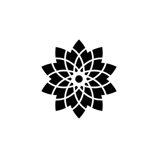 Λουλούδι εικονίδιο διάνυσμα, σε μοντέρνο στυλ επίπεδη που απομονώνονται σε λευκό φόντο. Εικονογράφηση διάνυσμα λουλούδι - Διάνυσμα, εικόνα