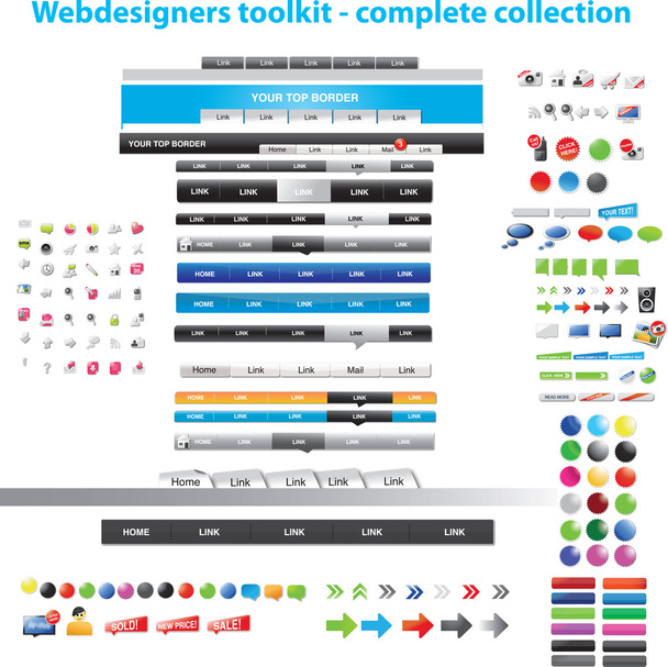 Webdesigners toolkit collection - Вектор, зображення