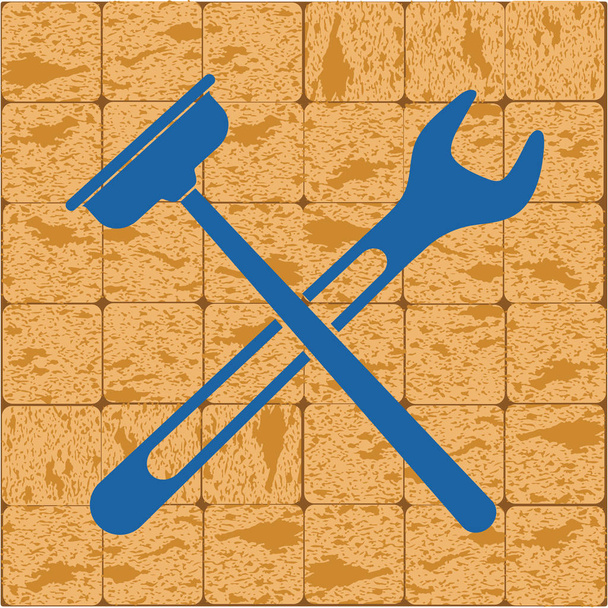 Icona del simbolo del lavoro idraulico. Illustrazione vettoriale
 - Vettoriali, immagini
