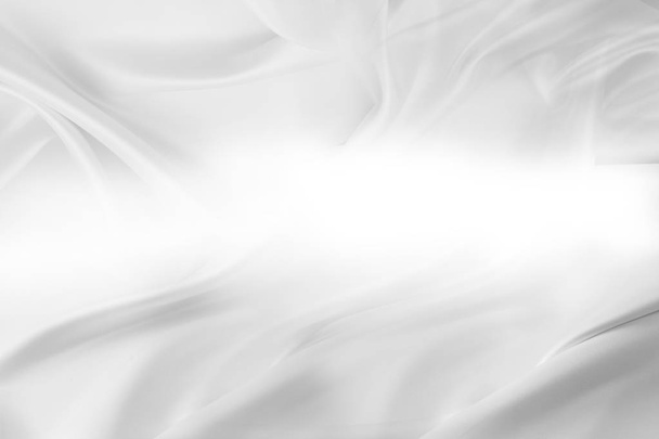 Lähikuva aaltoileva valkoinen silkki kangas
 - Valokuva, kuva