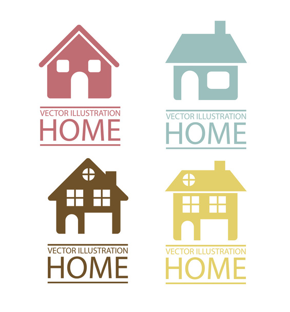 real estate and house icons - Vector, Image