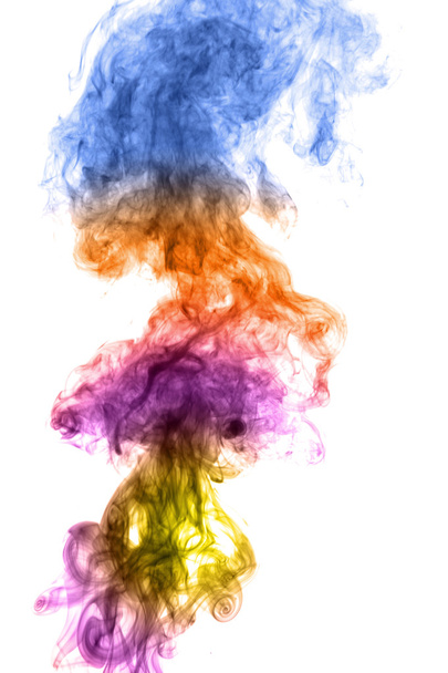 Colored smoke on white backgroung - Photo, Image