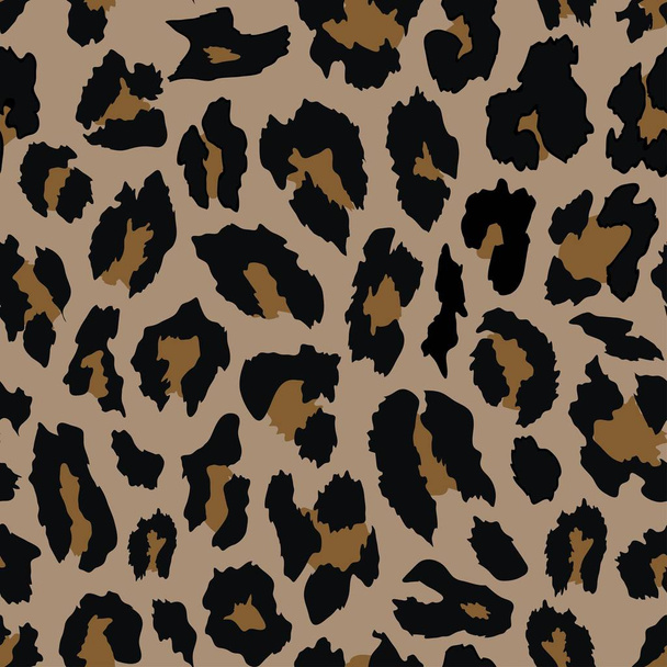 leopard seamless pattern. vector illustration background - Vetor, Imagem