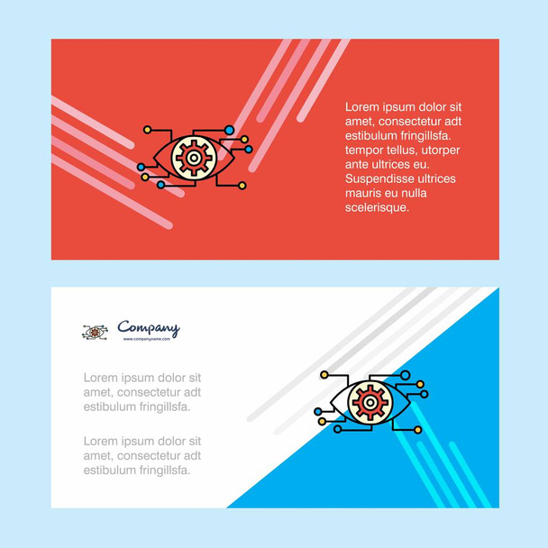 Eye setting  abstract corporate business banner template, horizontal advertising business banner. - Vector, Image