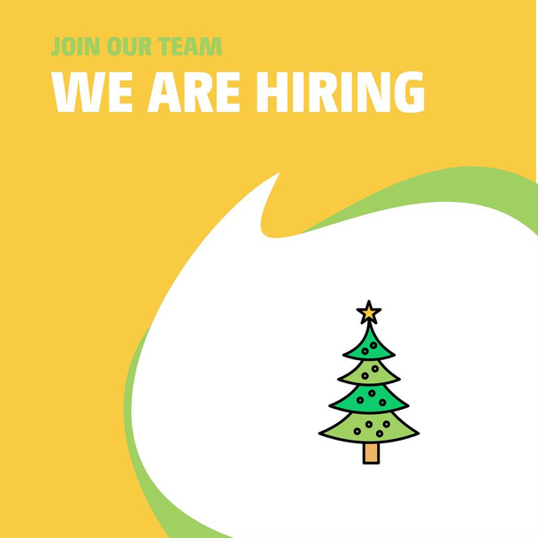 Join Our Team. Busienss Company Christmas calendar We Are Hiring Poster Callout Design. Vector background - Vector, Image