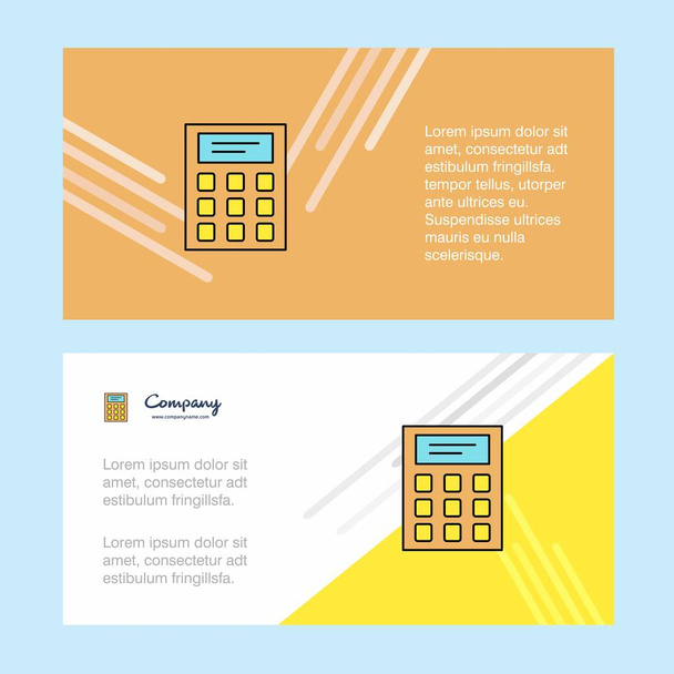 Calculator abstract corporate business banner template, horizontal advertising business banner. - Vettoriali, immagini