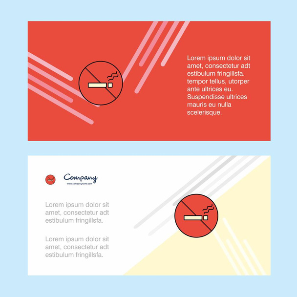 No smoking abstract corporate business banner template, horizontal advertising business banner. - Vector, afbeelding