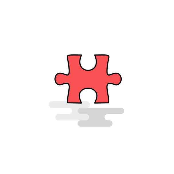 Icono de pieza de Puzzle plano. Vector
 - Vector, Imagen