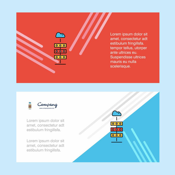 Cloud computing  abstract corporate business banner template, horizontal advertising business banner. - ベクター画像