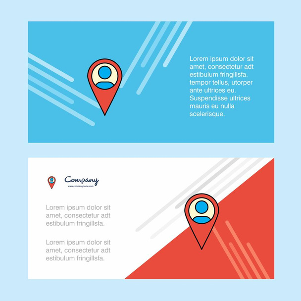Map navigation  abstract corporate business banner template, horizontal advertising business banner. - Wektor, obraz