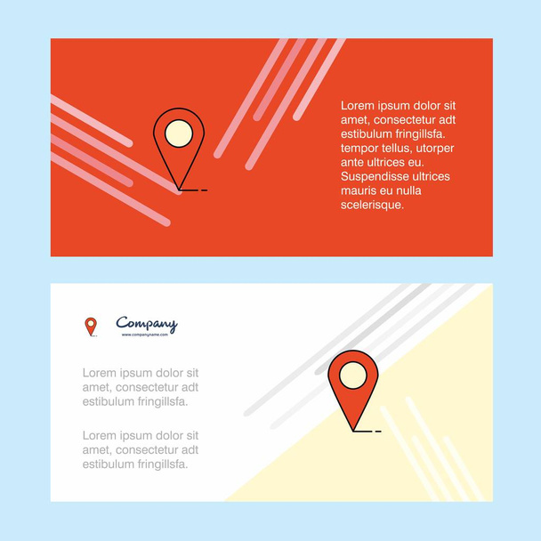 Location abstract corporate business banner template, horizontal advertising business banner. - Vektor, kép