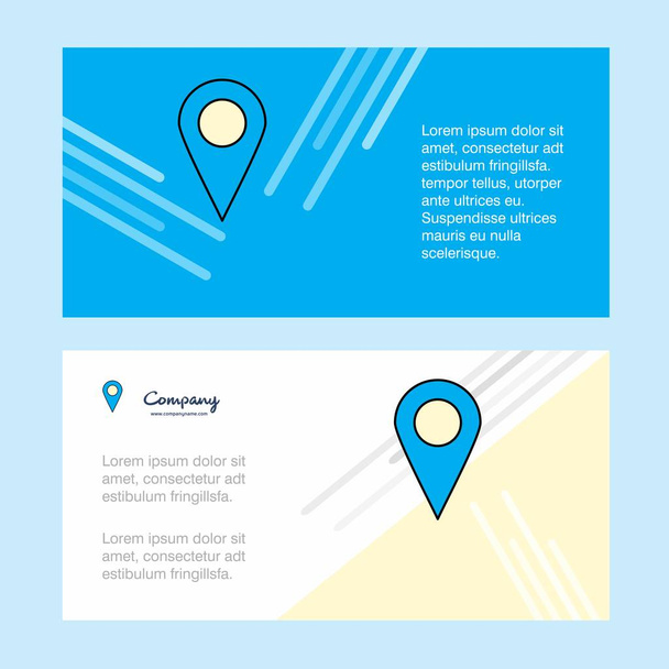 Map location  abstract corporate business banner template, horizontal advertising business banner. - Vector, Imagen