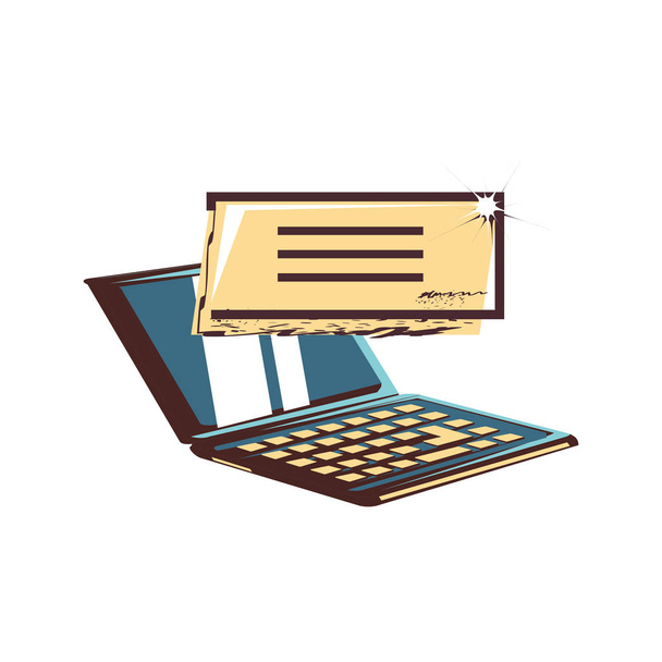 ноутбук з комерційною міткою
 - Вектор, зображення