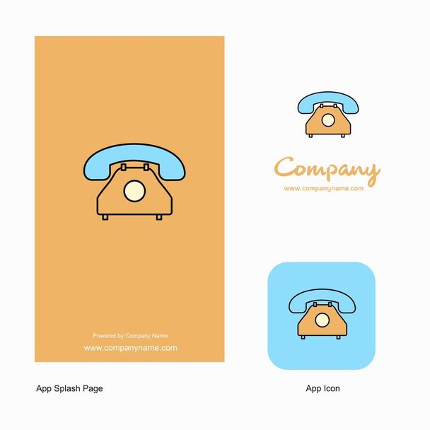 Teléfono Compañía Logo App Icono y Splash Page Design. Elementos creativos de diseño de aplicaciones empresariales
 - Vector, imagen