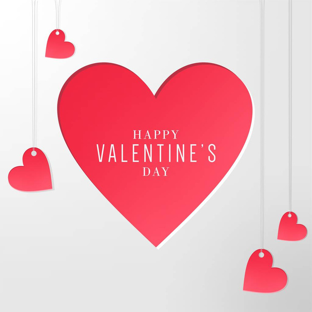 valentine's day background with hearts - Vector, Image