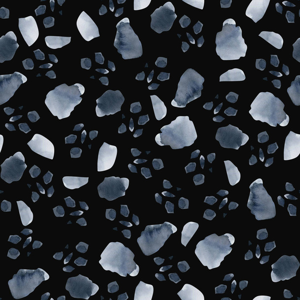 Акварель індиго абстрактні штрихи і плями безшовний візерунок
 - Фото, зображення