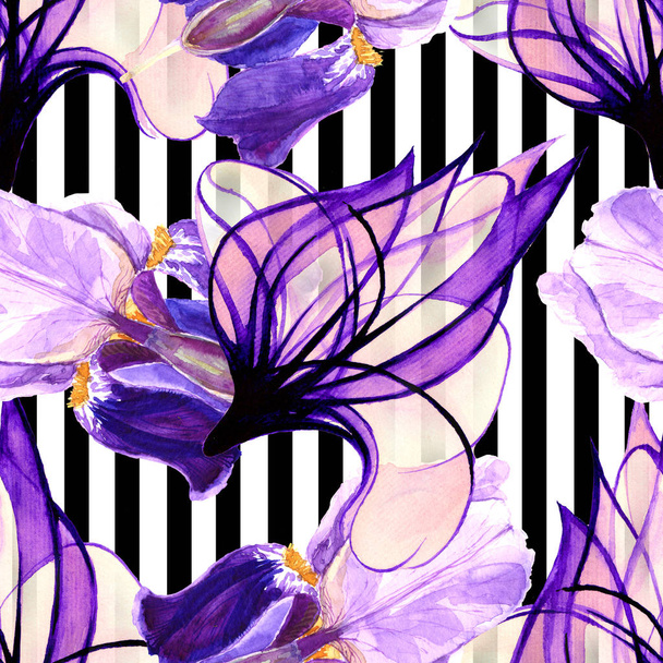 Hintergrund. Blumen Aquarell. schöne Basis für Design. nahtloses Muster. - Foto, Bild