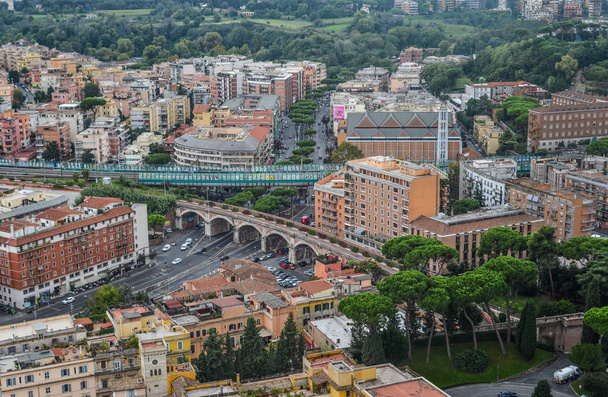 Aerial view of Vatican City with building and ancient cityscape, from top of Saint Peter Basilica. - Fotografie, Obrázek