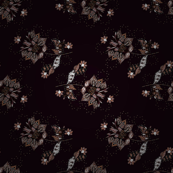 Hermoso patrón de tela. EPS10 Ilustración vectorial. Lindo estampado floral sin costuras con flores de primavera
. - Vector, imagen