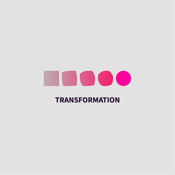 Logo transformatie, verandering van het pictogram, pictogram groei, symbool opleiding, evolutie, bedrijfsontwikkeling, logo onderwijs, merk, business coach, evolutie teken persoonlijke leven coaching - Vector, afbeelding
