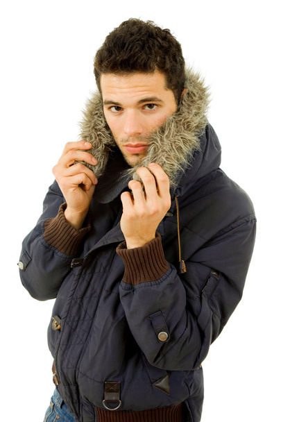 Молодой человек, одетый для зимы
 - Фото, изображение