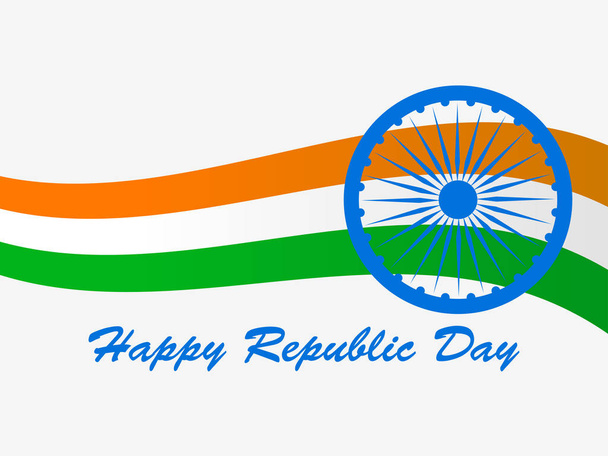 Hyvää Intian tasavallan päivää. Intian lippu ja simboli. Vektoriesimerkki
 - Vektori, kuva