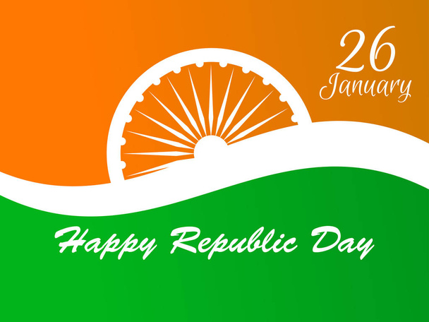 Boldog Köztársaság napja India. India zászlaja. Vektoros illusztráció - Vektor, kép