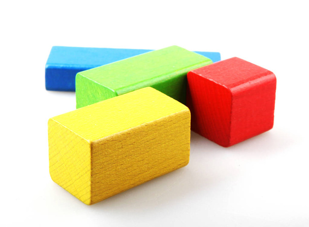Giocattoli colorati in legno blocchi di costruzione - Foto, immagini