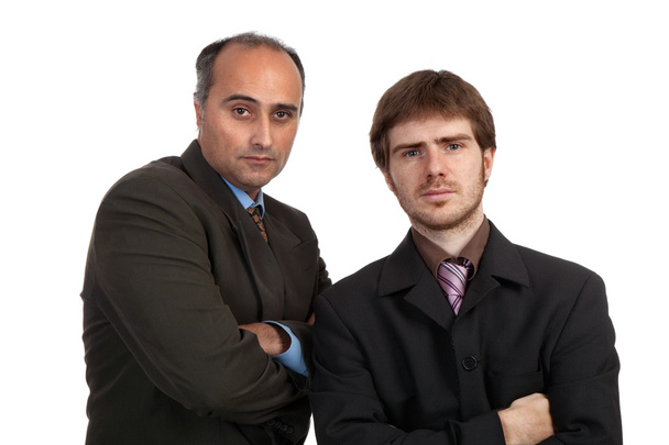 Due uomini d'affari ritratto, isolato su bianco
 - Foto, immagini