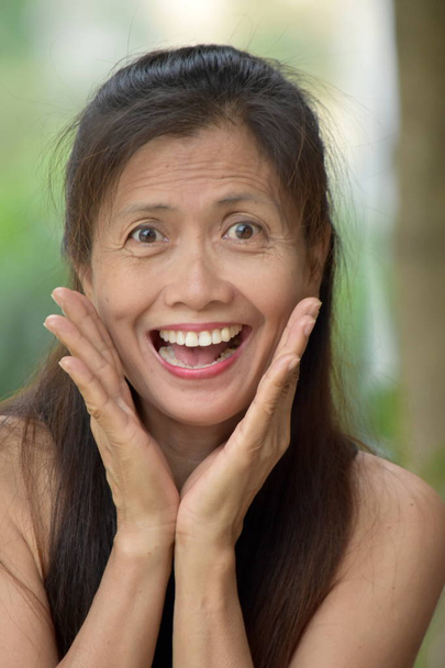 A Surprised Asian Woman - Valokuva, kuva