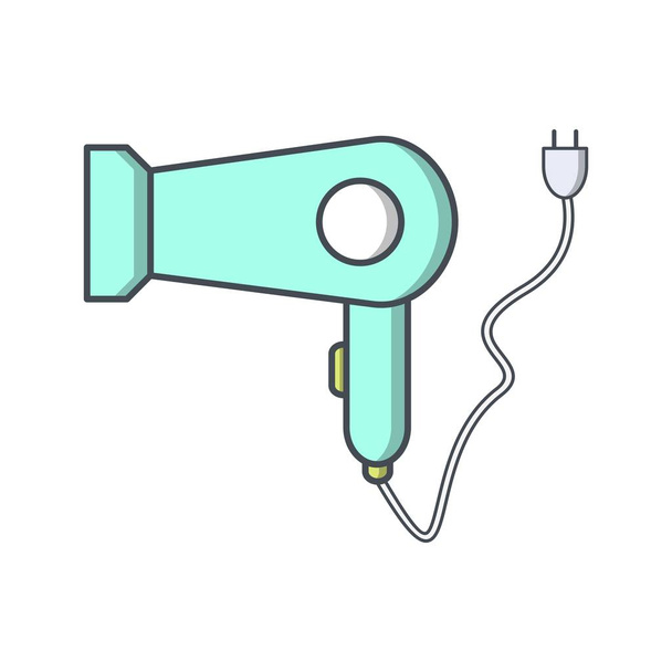 Ilustração do vetor do ícone do sinal do vetor do secador de cabelo para o uso pessoal e comercial
.. - Vetor, Imagem