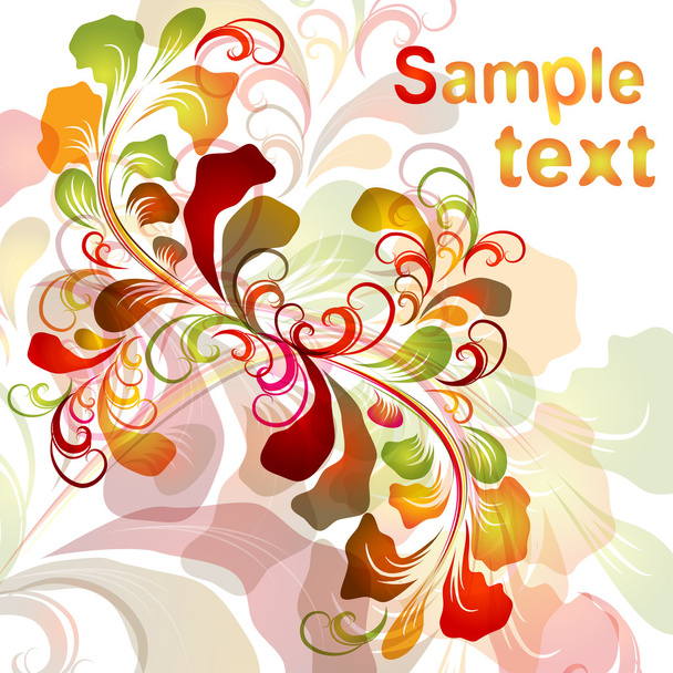 Colorful floral background - Vector, imagen