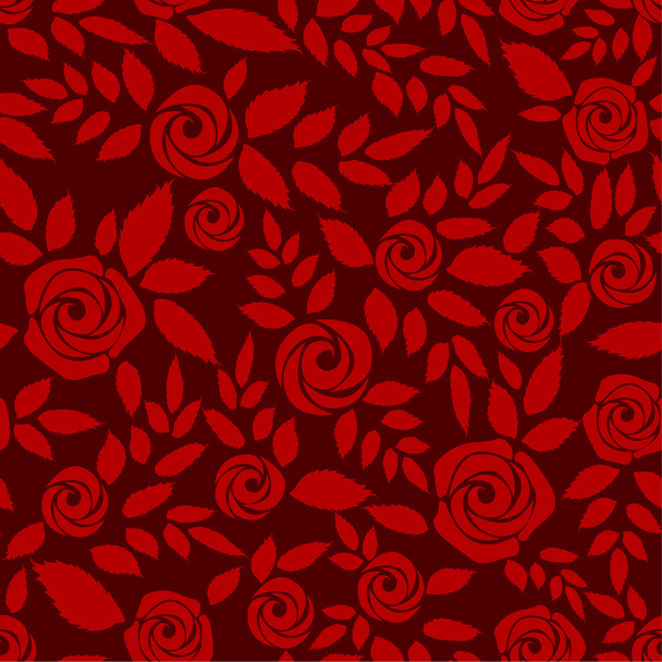 Seamless pattern with roses - Vektör, Görsel