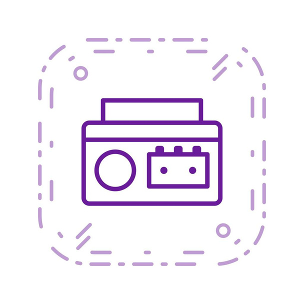 Cassette Player Vector Icon Sign Icon Vector Illustration For Personal And Commercial Use.. - Vector, Image