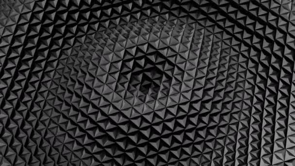 Trojúhelníků tvoří vlnu. Abstraktní pozadí, 2 v 1, smyčky (301-600 snímků), vytvořené v rozlišení 4k, 3d animace - Záběry, video