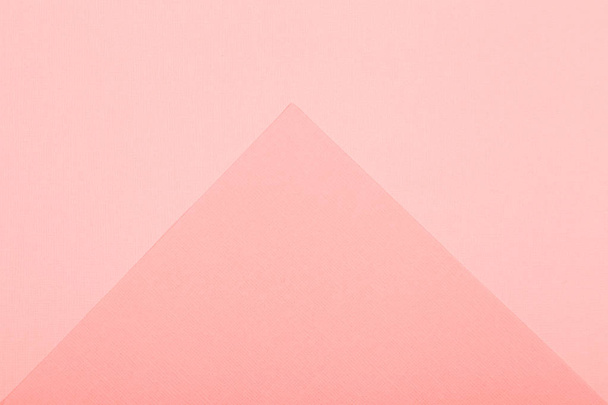 Geometric paper background. Living coral color mockup for flat layout compositions - Photo, Image