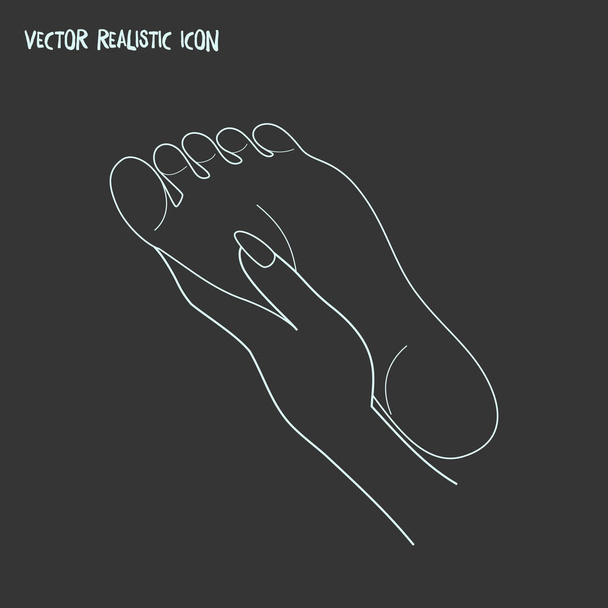 Foot massage icon line element. Vector illustration of foot massage icon line isolated on clean background for your web mobile app logo design. - Vector, Image