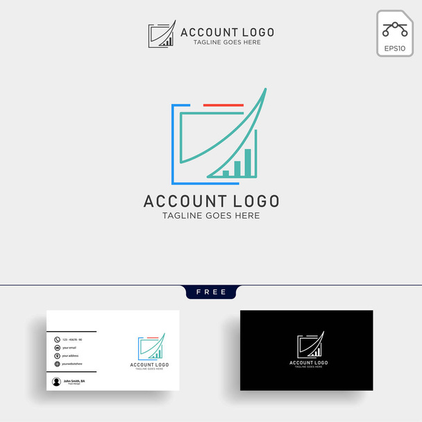 бухгалтерський облік, фінанси креативний логотип шаблон вектор ізольований з дизайном візитки вектор
 - Вектор, зображення