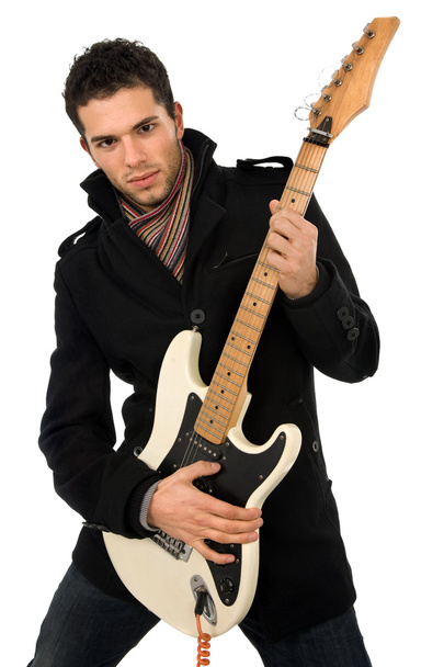 jonge gitaar man geïsoleerd - Foto, afbeelding