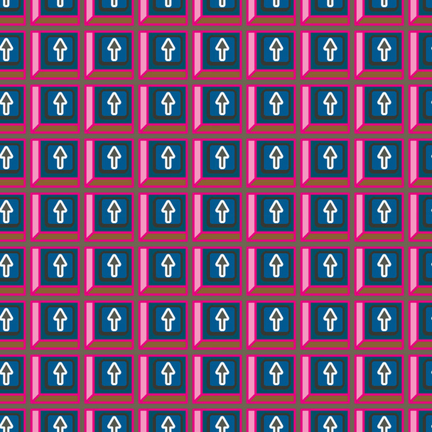 Seamless abstract pattern with arrows on buttons - Vector, Image