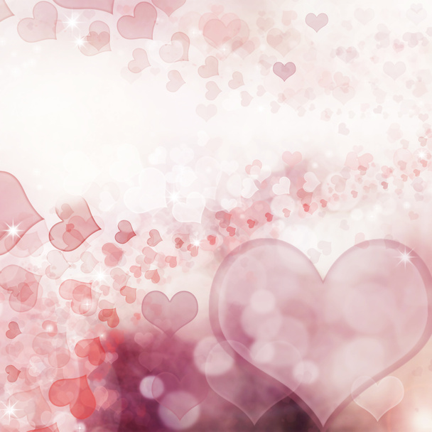 Valentine harten abstracte roze achtergrond. St.Valentine de dag Wallpaper. Hart vakantie achtergrond - Foto, afbeelding
